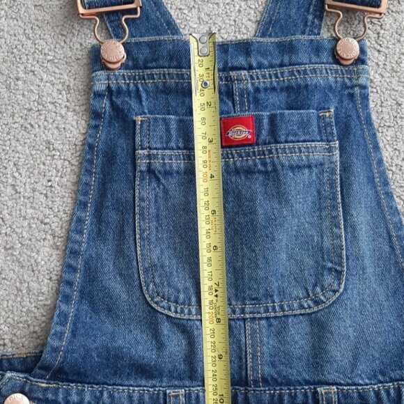 Dickies Women's Vintage Overall Denim Distressed Mini Dress Size S - Picture 10 of 12